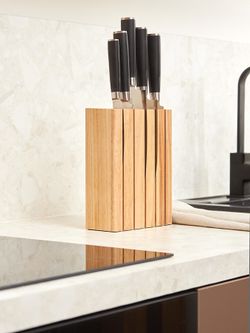 Подставка для ножей Hevea, светлое дерево