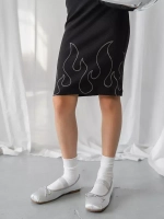 Летнее черное платье в сад для девочки