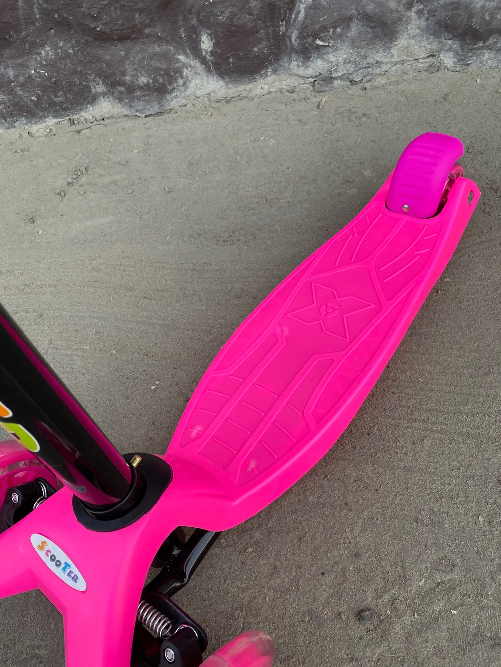 Самокат детский 3-х колесный (2 св. п 120 мм, з 80 мм) руль 54-84 см до 40 кг, розовый U000006Y