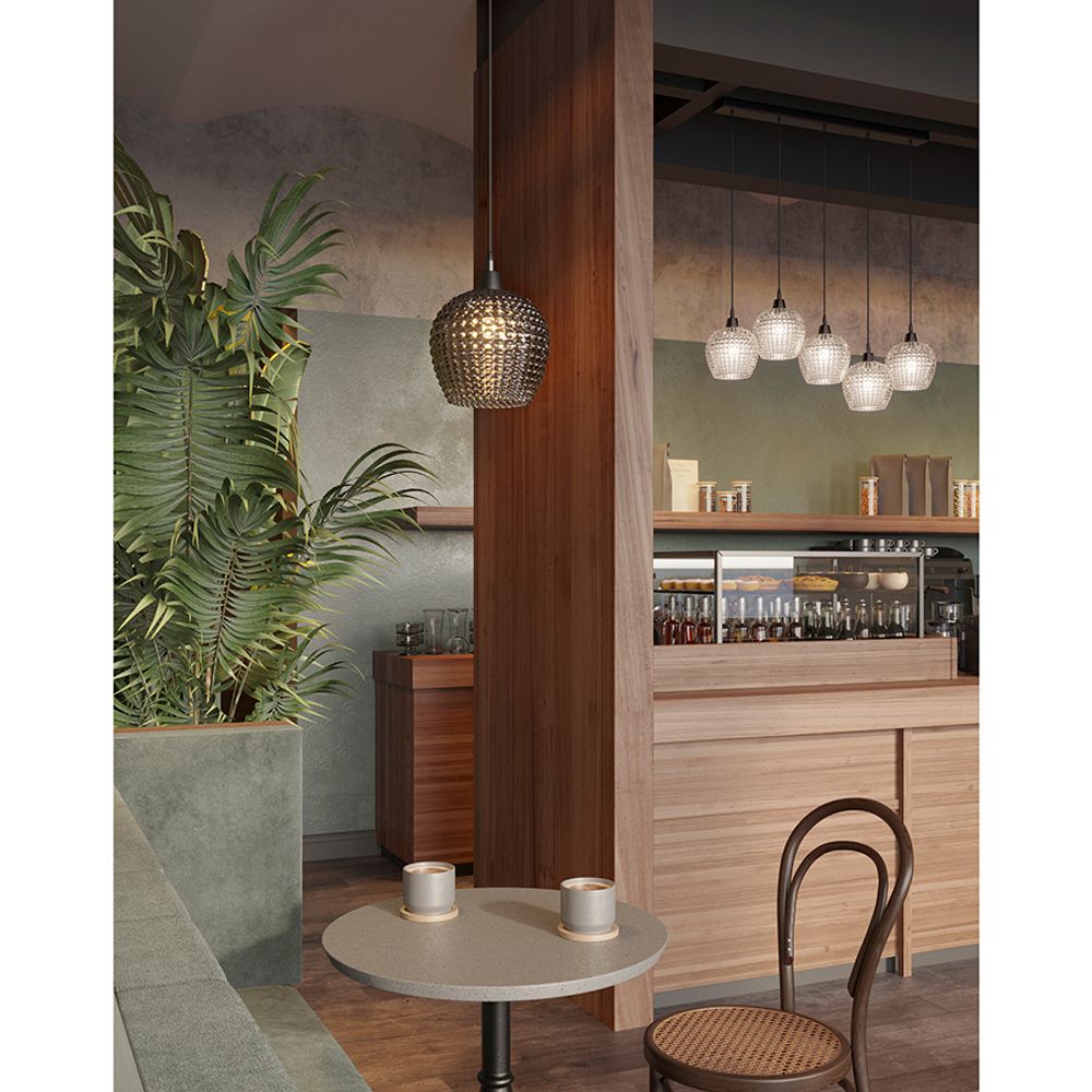 Светильник подвесной каскадный Aurora, 110х18 см, прозрачный