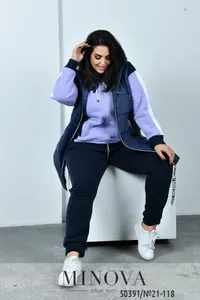 Костюм 21-118-сиреневый-синий Minova