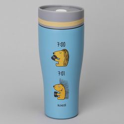 ТЕРМОКРУЖКА AGNESS "ЁЖ" 360МЛ, КОЛБА НЕРЖ.СТАЛЬ 18/10