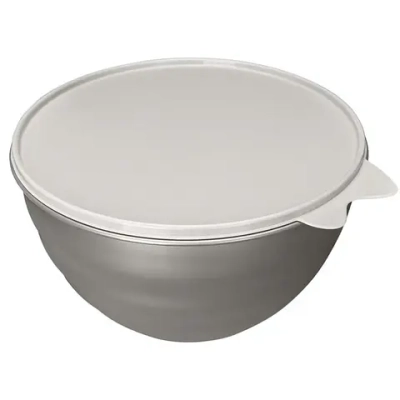 Миска с крышкой 3,7л «WAVE» металлик бежевый