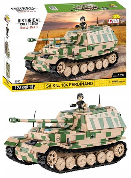 Конструктор пластиковый Cobi SD.KFZ.184 FERDINAND - Танк Фердинанд - 1268эл. - Коби 2583