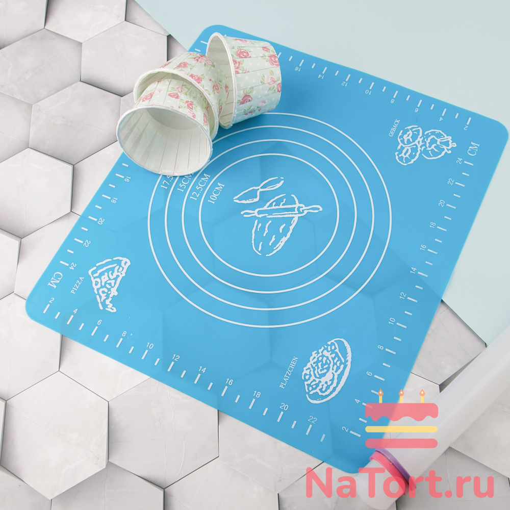 Силиконовый коврик с разметкой 29x26 см