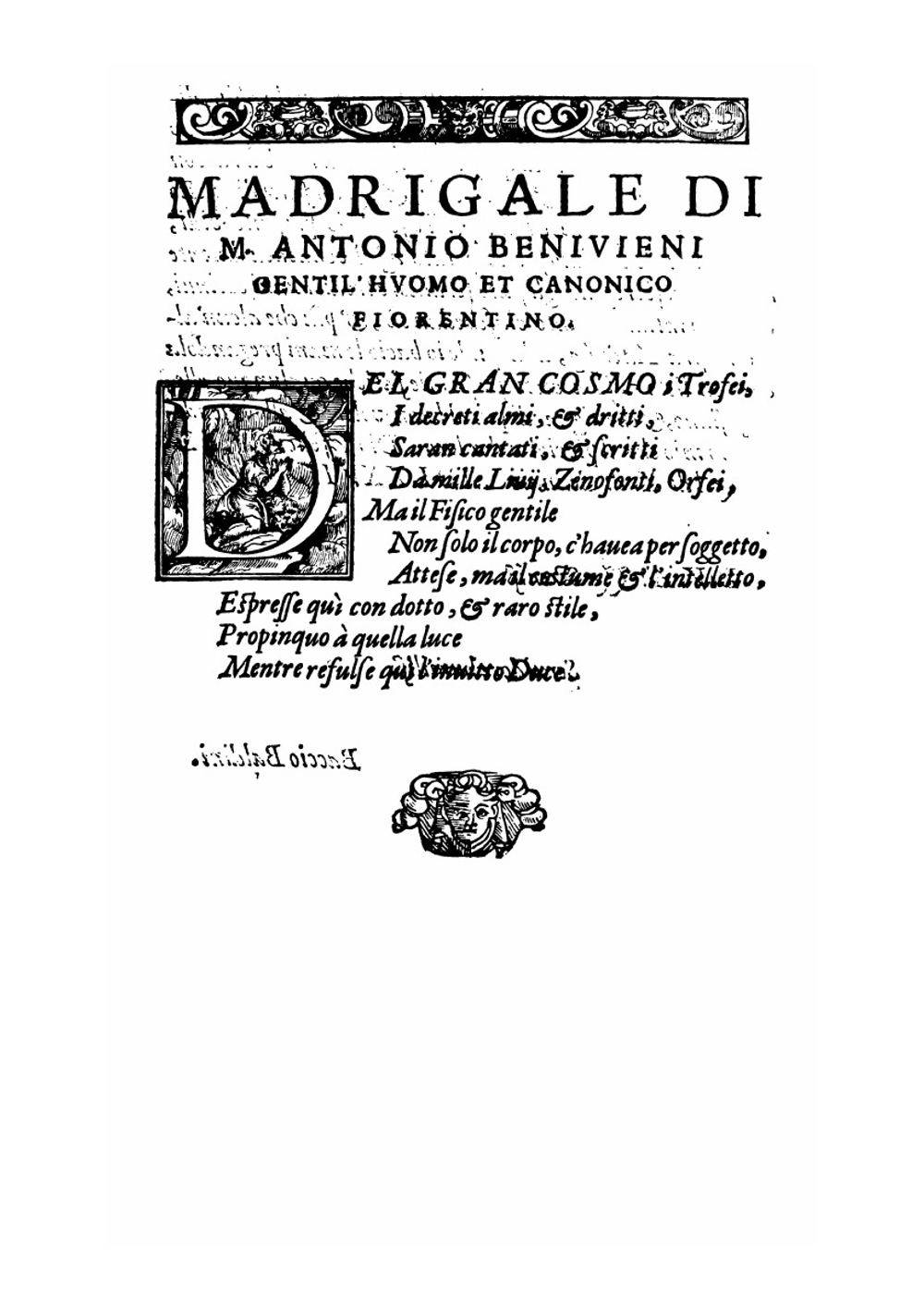 Vita Di Cosimo Medici: Primo Gran Dvca Di Toscana | Baccio Baldini