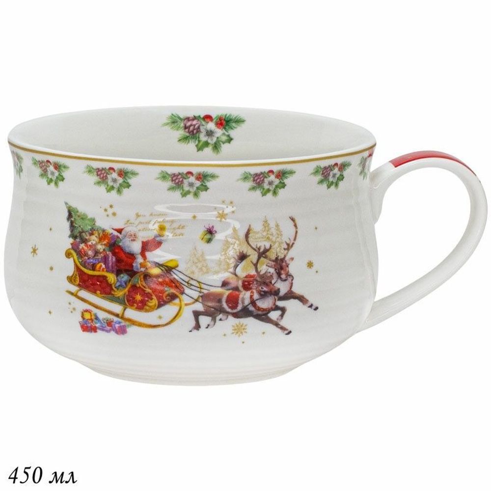 Lenardi 205-296 Бульонница 450 мл НОВЫЙ ГОД в под.уп.(х24)Фарфор