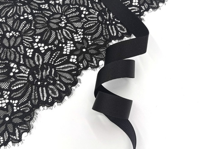 Бретелечная резинка без фестонов, Lauma, 20 мм, черная, (Арт: BR640/20-170), м