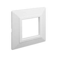 Рамка из металла, "Avanti", белая, 1 пост (2 мод.)