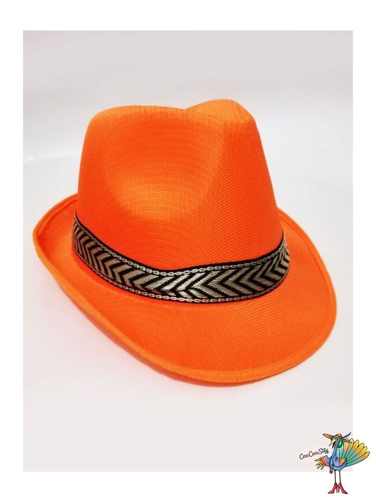 шляпа Стиляга детская, цвет оранжевый, ог 52 см