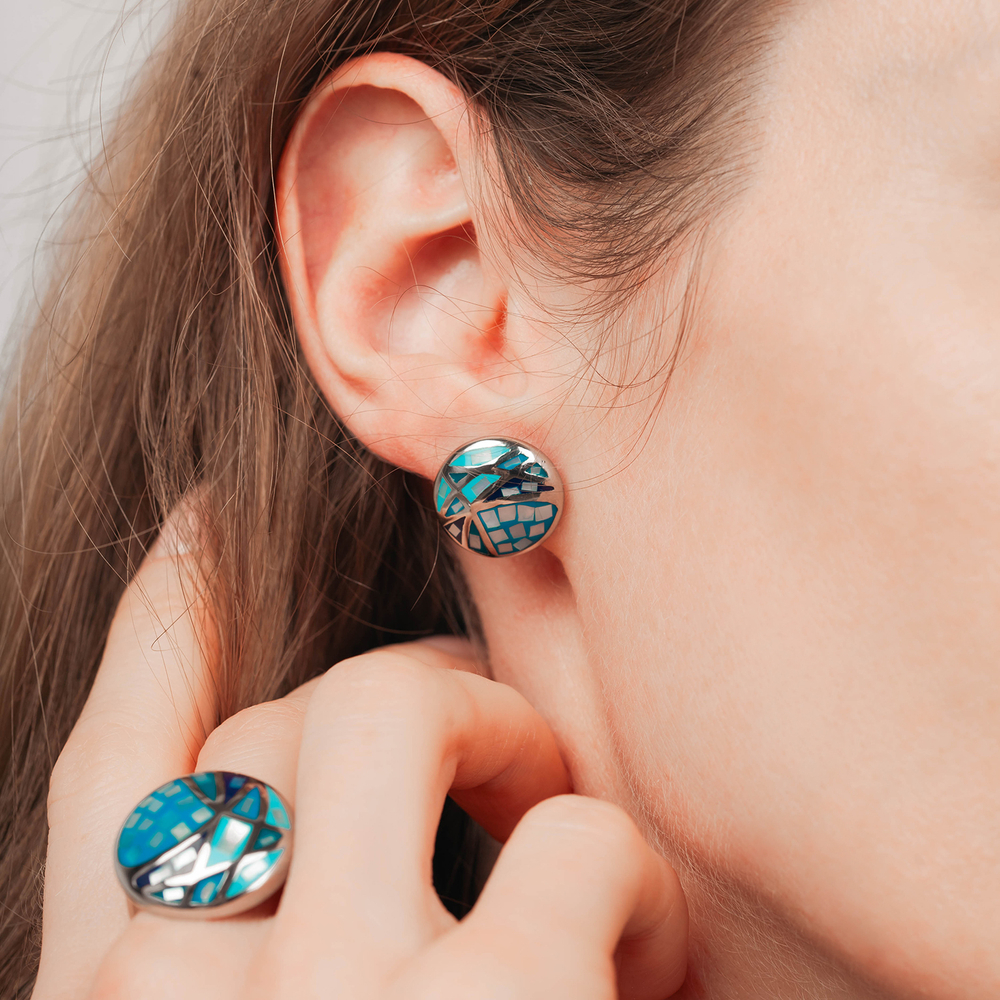 Серьги Fiore Luna AE01156-7 BL/S