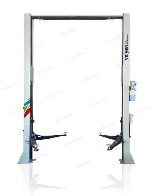 Подъемник электрогидравлический двухстоечный с верхней связью Velyen 4EC1400