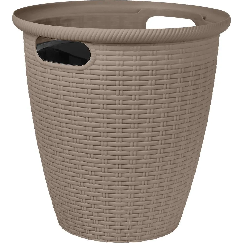 Кашпо InGreen Rattan D 380мм 30л с внутренним горшком 16 л, французский платан (комплект 4 шт)