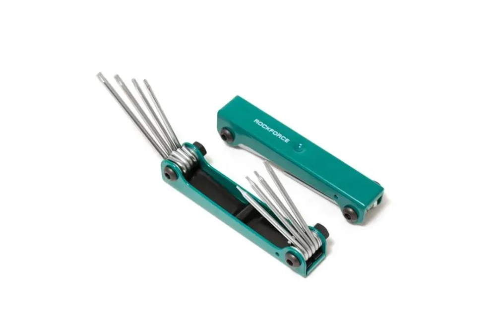 Набор ключей TORX складной 8пр.(T5H-T10H, T15H, T20H c отверстием) RockForce##Rock FORCE RF-5087TF