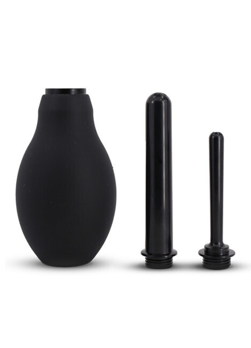 Анальный душ с двумя сменными насадками (Цвет: черный)