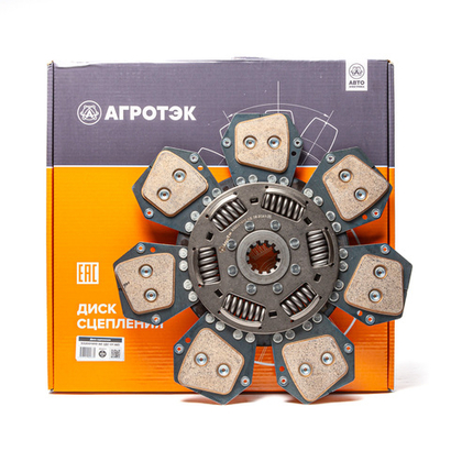 Диск сцепления ведомый, МТЗ, 7 лепестков, с пружинами, с металлокерамической накладкой, d=330мм (ан. 80-1601130-А)