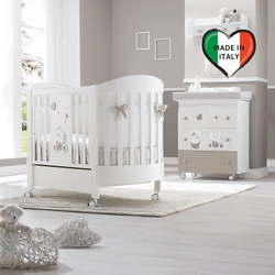 Пеленальный комод Erbesi Mirtillo белый/песочный