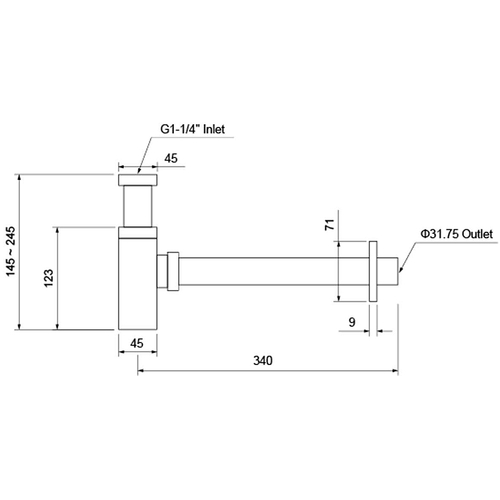 Сифон для раковины Aquatek AQ6013MB Черный матовый