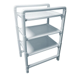 Этажерка 3 полки цвет белый мрамор Б01.050.01СБ\-00-09-9016-11