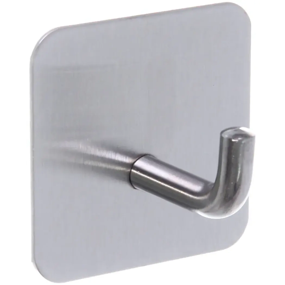 Крючок из нержавеющей стали на липкой основе 3М «БАСТОФ», форма квадрат, нагрузка до 5кг/4,5см