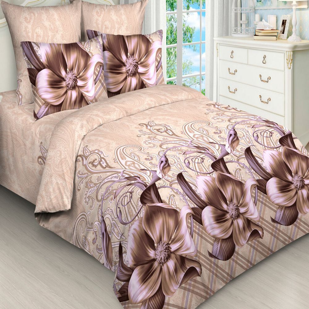 Комплект постельного белья &quot;ВЛ. 5106&quot;, бязь, 100% хлопок, Россия.