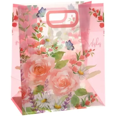 Пакет подарочный «Изящные цветы» 25*15*30 см