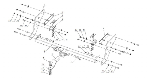 Фаркоп с элект. Smart, на Mitsubishi L 200 FA 0648-E(N) (с 2006 по 2015 г.в.(c накладкой из нержавеющей стали)) (паспорт и сертификат в комплекте) Бизон