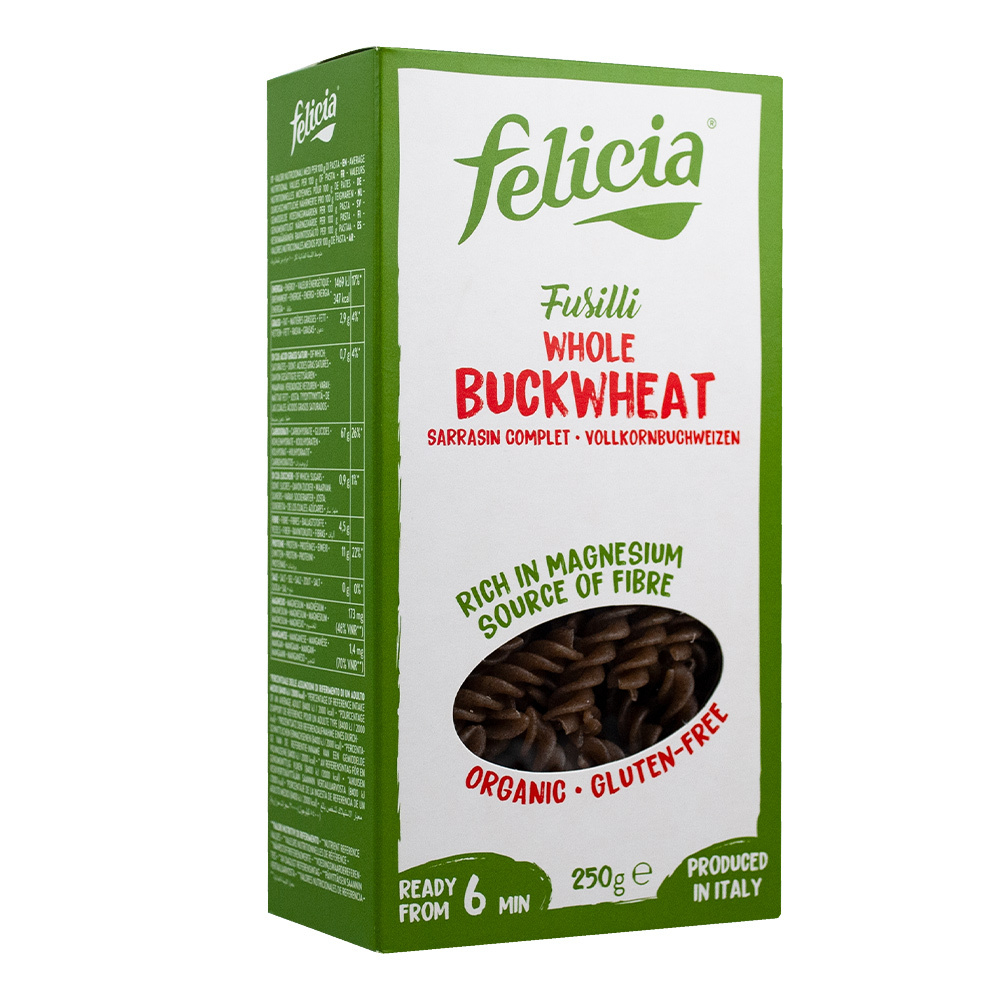 Макароны из гречихи, Фузилли "Felicia", 250 г