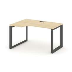 Style Project Стол рабочий эргономичный SN-59O.SPA-022(L) Акация Лорка/Металл Антрацит/Черный Заглуш