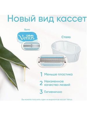 Станок для бритья женский Gillette Venus и 2 сменные кассеты