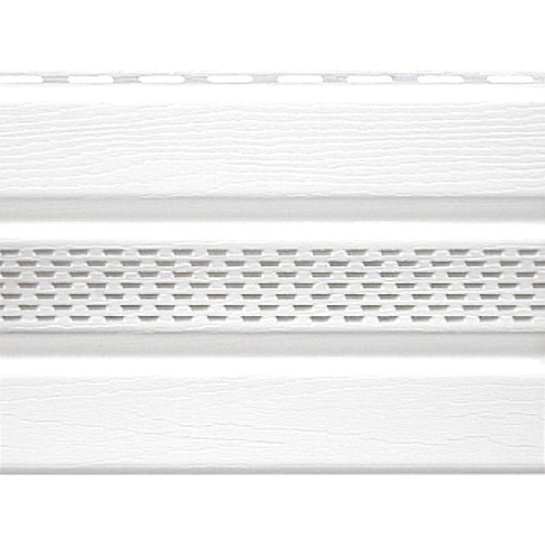 Софит к сайдингу Альта-Профиль Т-20 центральная перфорация Белый 3000х240 мм