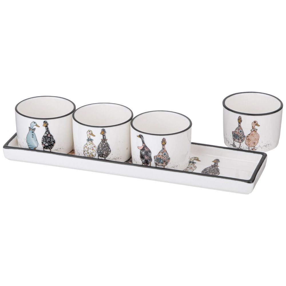 НАБОР СОУСНИКОВ НА ПОДСТАВКЕ LEFARD "FAMILY FARM" 5 ПР. 25 * 7 * 5 СМ (КОР=24НАБ.)