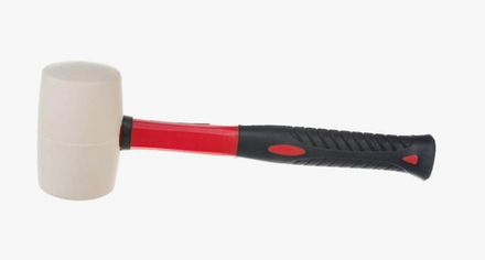 45504 Киянка резиновая белая фиберглассовая ручка 70мм 680гр