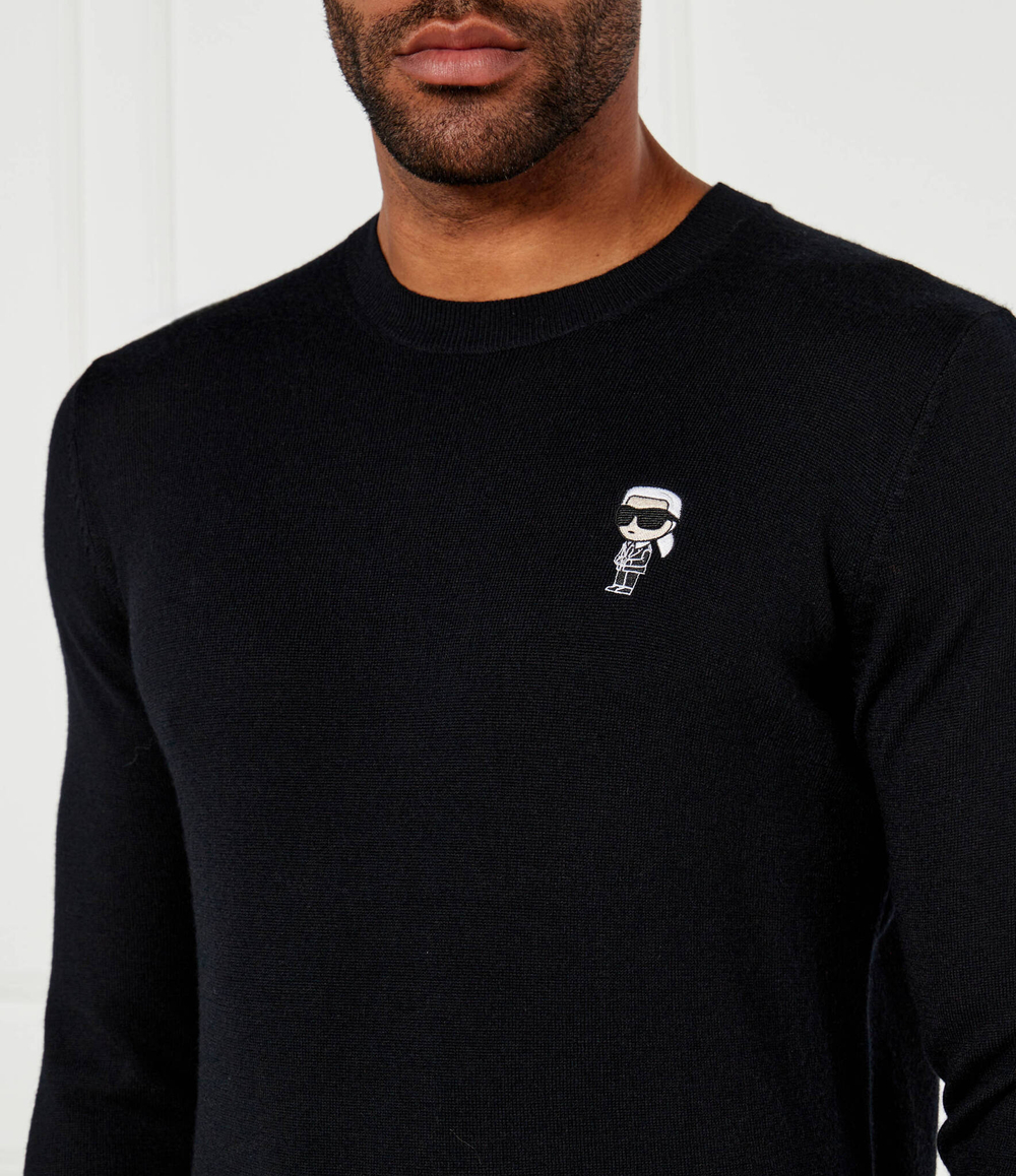 Хлопковый свитер Karl Lagerfeld - черный(655013 544399)