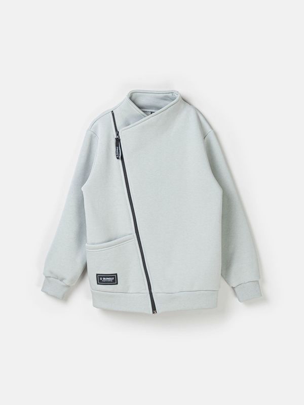 Толстовка с косой молнией 