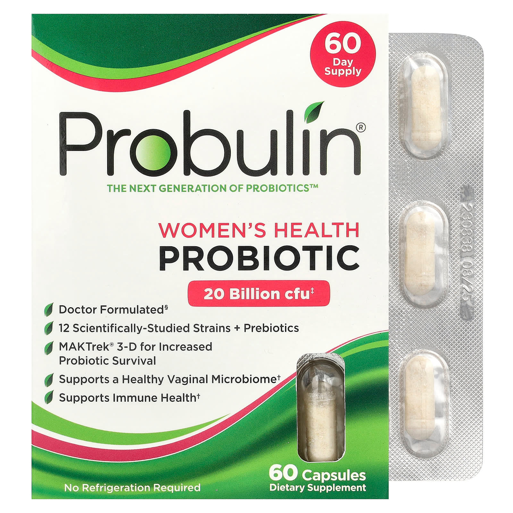 Probulin, пробиотик для женщин, 20 млрд КОЕ, 60 капсул