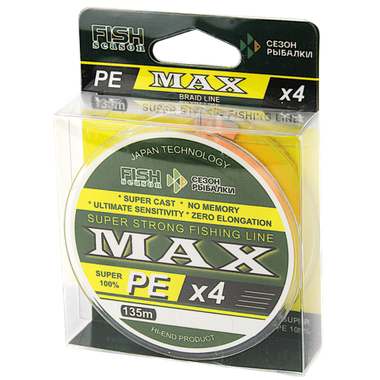 Шнур Fish Season MAX 4X PE 135м Мультиколор -