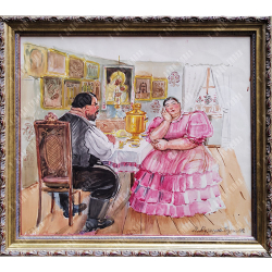 Бурлюк-Кузнецова Л. Д. (1884–1968). Купчиха. Акварель. Сер. ХХ века.