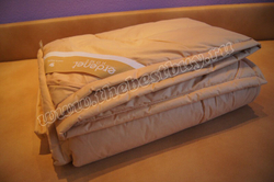 Одеяло стеганое тик со 100% верблюжьей шерстью 172x205  (Арт. ВС52cl00) - горчичное