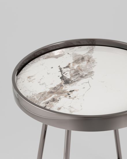 Журнальный столик Гера 50*50 см белая керамика