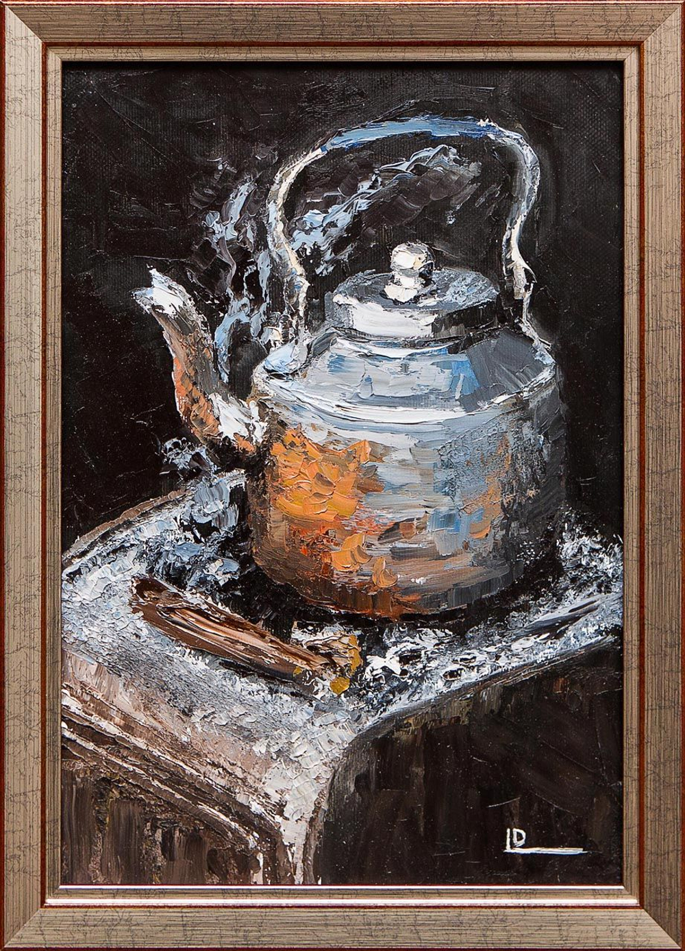 Картина маслом "Чайник" Лопушанский
