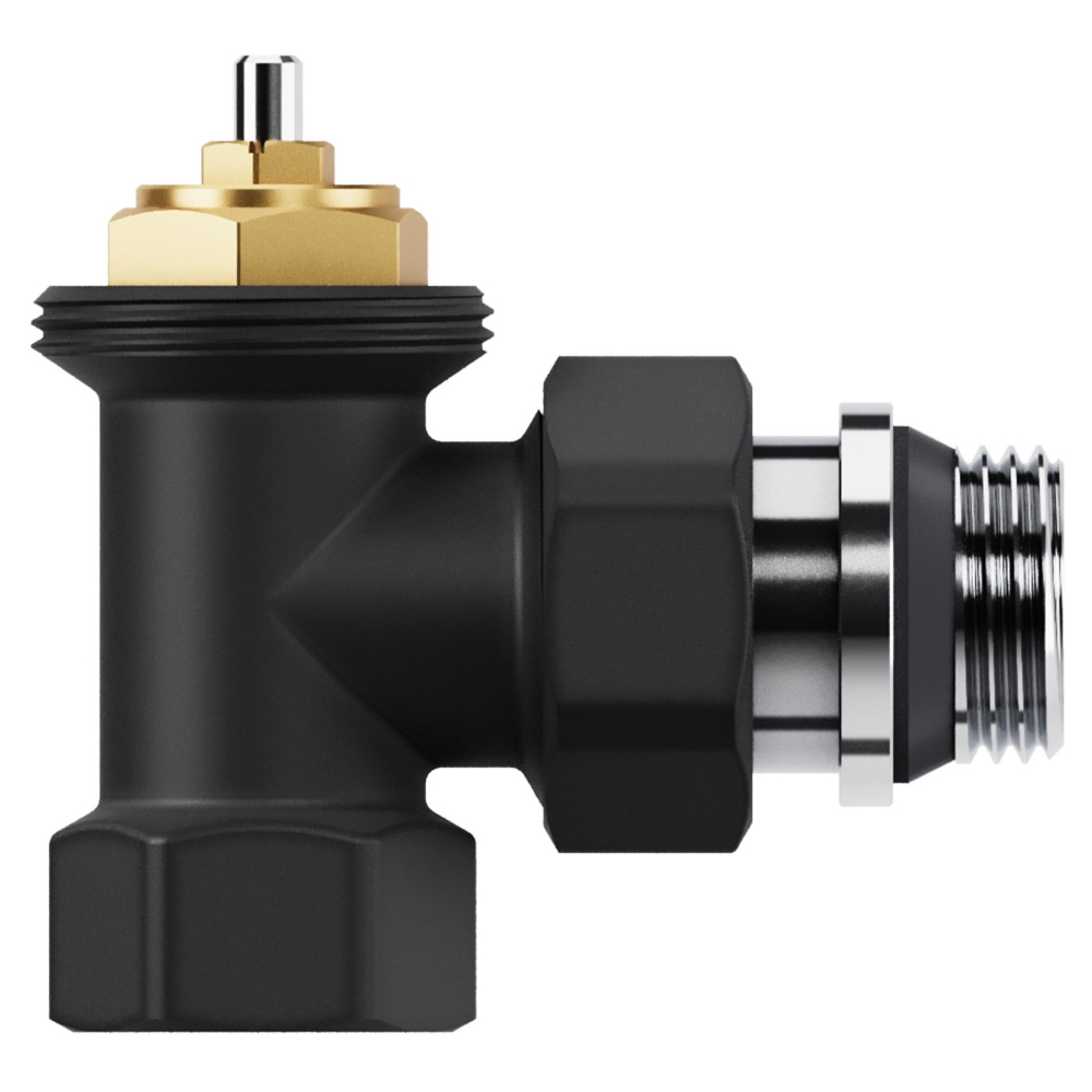 Набор термостатический угловой Royal Thermo Design 1/2quot;М30х1,5 (Черный)