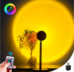 Атмосферный RGB Проектор Заката Лампа 16 Цветов с пультом управления Sunset Lamp