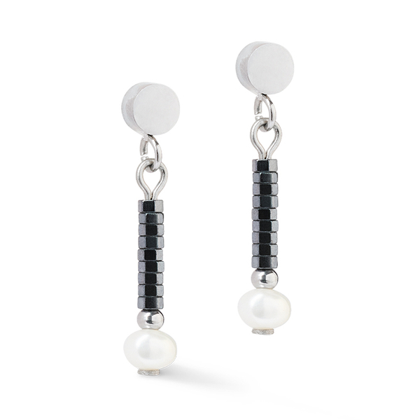 Серьги Coeur de Lion Anthracite-Silver 1138/21-1224