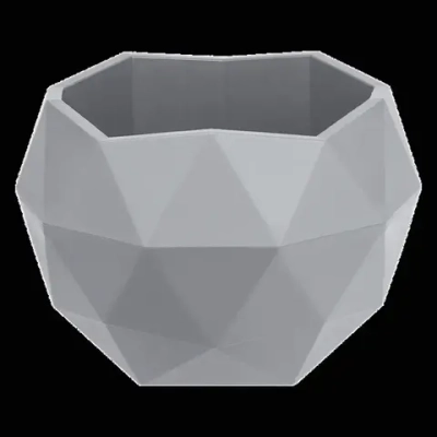 Кашпо для цветов пластиковое 2,5л d-21,8см «Топаз» Серый жемчуг