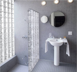 Торцевой стеклоблок малиновый окрашенный изнутри Vitrablok   19x19x8