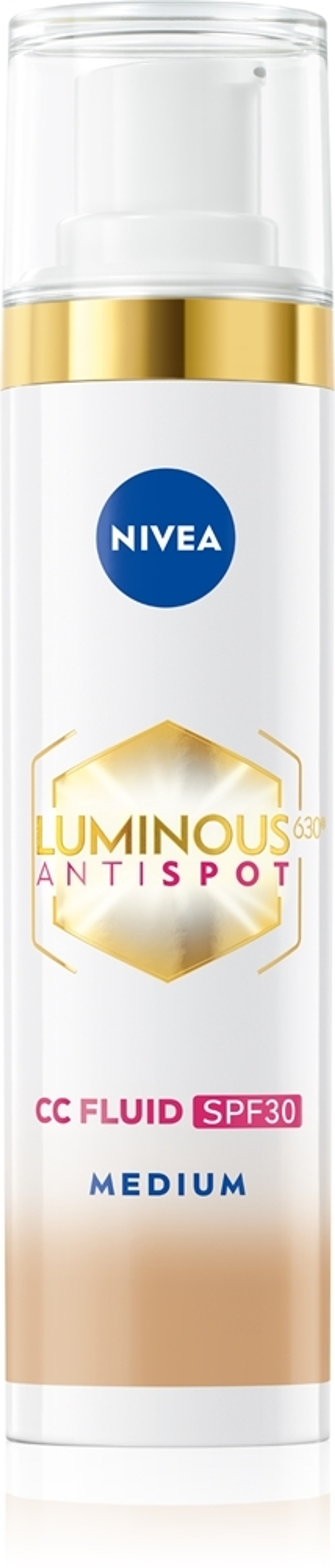 NIVEA Luminous 630 Anti Spot - Осветляющий CC-крем SPF 30, 40 ml