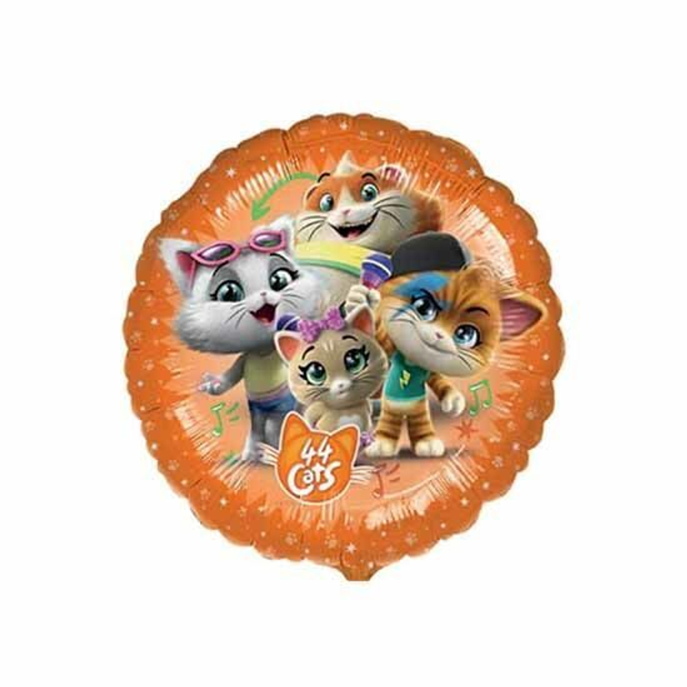 Шар круг "44 Котёнка" 45 см