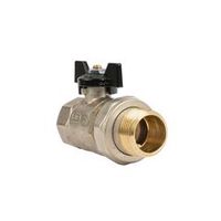 Кран шаровый со сгоном 1/2" бабочка с биркой LD Pride