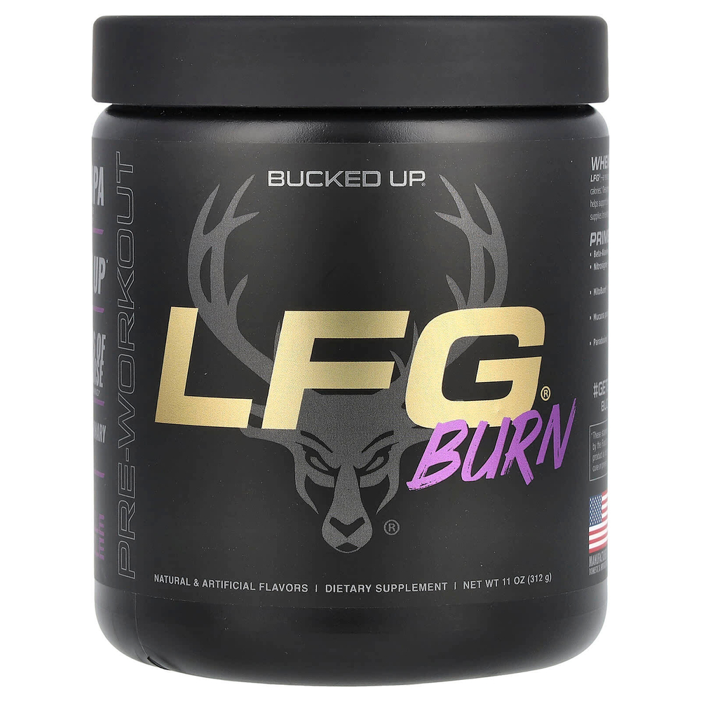 Bucked Up, LFG Burn, предтренировочный комплекс, Razzle Dazzle, 312 г (11 унций)